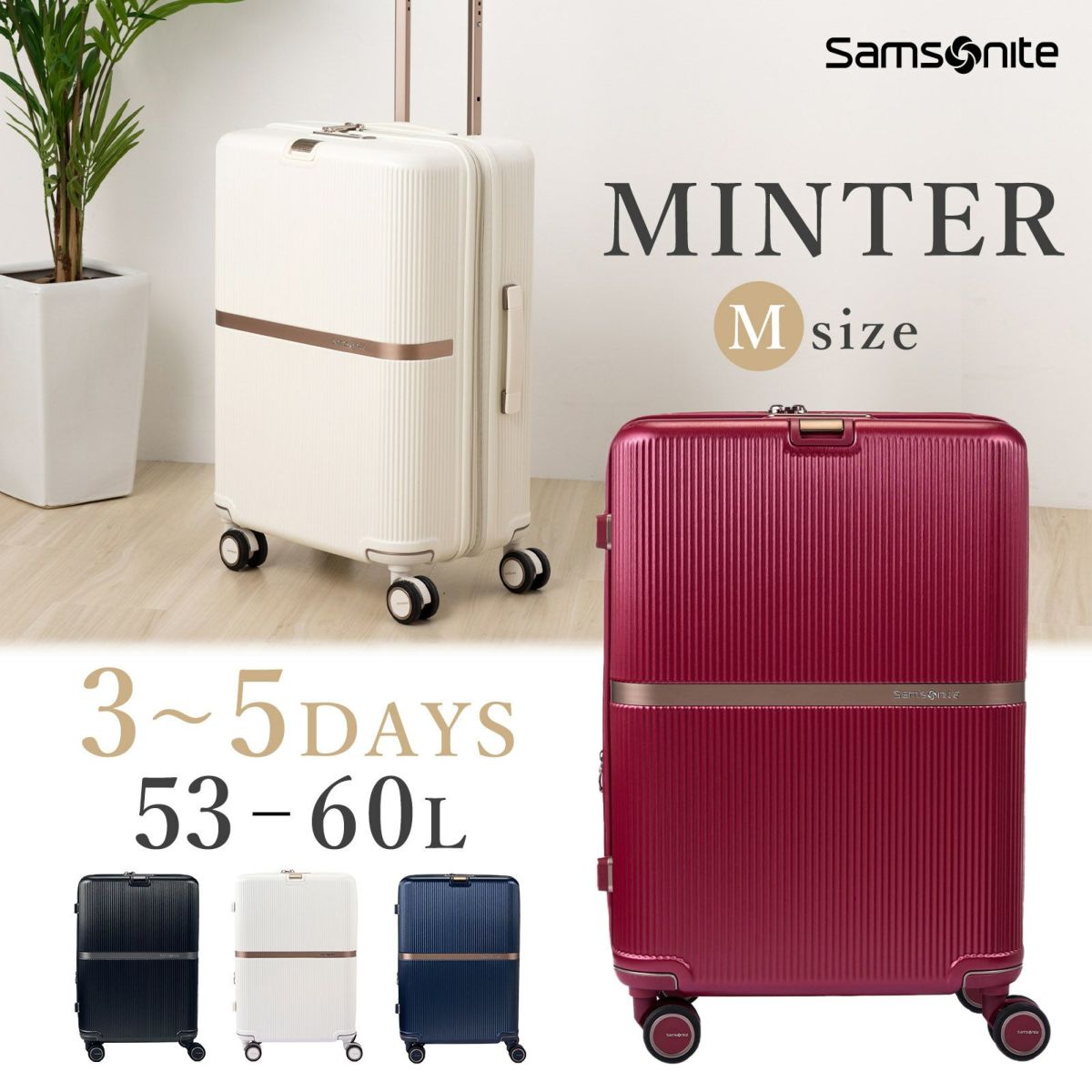 Samsonite サムソナイト スーツケース Ｍサイズ - 旅行用バッグ