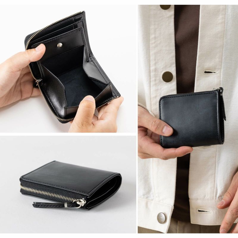 LZIP SHORT MINI WALLET 二つ折り財布 BRIDLE | Multiverse