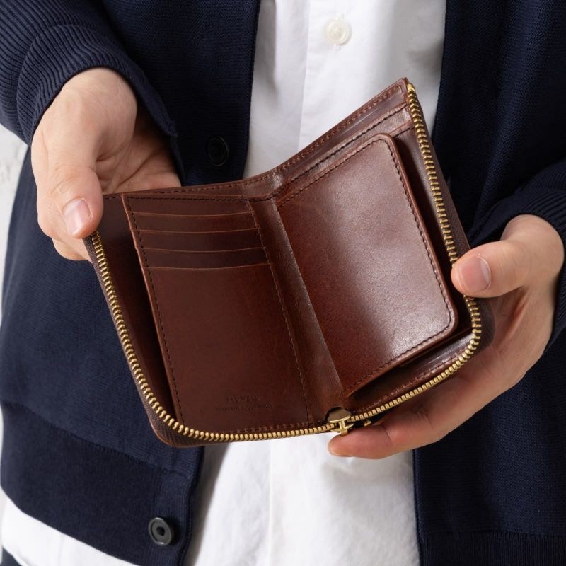 middle wallet　二つ折り財布 LZIP MIDDLE WALLET 二つ折り財布 HERBIE | Multiverse マルチバース