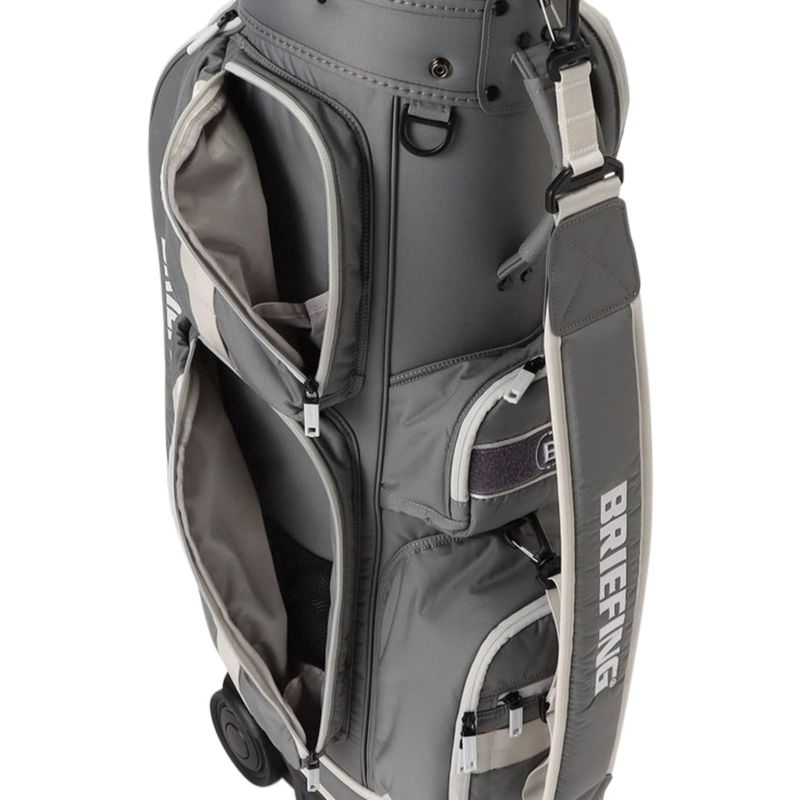 BRIEFING CR-6#2 美品ゴルフバッグ・キャディバッグ グレー BRIEFING GOLF - CR-6 #02 | キャディバッグ | ライトグレー | ユニ